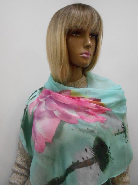  3D цветы шарфик