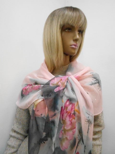  3D цветы шарфик