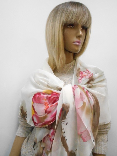  3D цветы шарфик