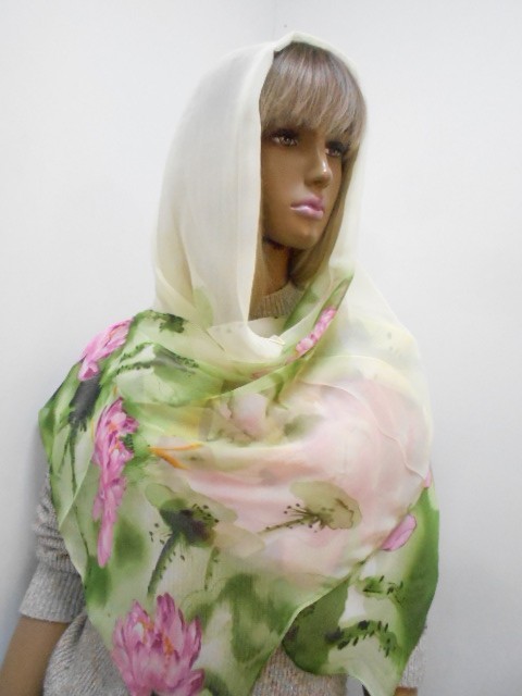  3D цветы шарфик