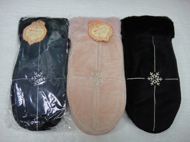  Варежки жен.под замшу